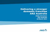 Delivering a stronger domestic franchise ANZ …...Business investment funding coming from equity raisings and greater level of national savings Well positioned for a new game with