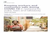 Keeping workers and customers safe during COVID-19 in ... · Last updated 23 June 2020 23 June 2020 (Version 3.0) Updated to expand guidance on takeaways to venues providing service