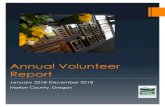 Annual Volunteer Report - co.marion.or.us Volunteer Report.pdf · Annual Volunteer Report 2018 2 | P a g e INTRODUCTION Marion County, Oregon, includes fifteen departments and offices