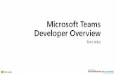 Microsoft Teams Developer Overview · 2020-02-04 · Agenda What is Microsoft Teams? Tab Overview Design & Config API Bot Overview Design Build Conversation Events Actionable Messages