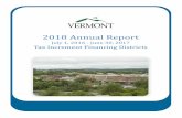 2018 Annual Report2018 TIF District Annual Report Page 6 | 25 Job Growth and Vermont Firms According to municipalities’ self-reported data, 3,622 jobs have been created and a total