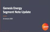 Genesis Energy Segment Note Update - Microsoft...Genesis Energy Limited Segment Note Update 9. Please refer to the previous slide for discussion points referenced under the New Segment