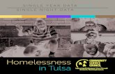 Homelessness in Tulsa€¦ · homeless in Tulsa County; 18% became homeless in Oklahoma outside of Tulsa County. 24% reported domestic violence Of those reporting domestic violence,