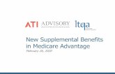 New Supplemental Benefits in Medicare Advantage · of Federal Poverty Level in 2017 400% FPL Notes: Data exclude nursing home residents.
