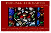 FOR ALL THE SAINTS June 2020 July 2020.pdfthe pandemic has affected the finances of All Saints’ Church and Preschool. Both the church and preschool suffered a loss of income in April,