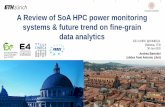 A Review of SoA HPC power monitoring systems & future ... · HPC cluster Hot air/water C˚ RPM FAN Power Perf GPU counters CPU1 CPUn Clock Clock Several Metrics P0 Pn APP MPI Synch