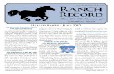 Ranch Record June 2012 • Volume 6, Issue 6 Ranch… · the trampoline and falling on the trampoline springs or frame. Younger children are at greater risk for fractures, while older