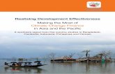 Realising Development Effectiveness · 2015-08-13 · manner, based on the long history of lessons learnt from development assistance over the last 60 years. iii. Much climate financing