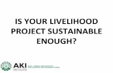 IS YOUR LIVELIHOOD PROJECT SUSTAINABLE ENOUGH? · the Community-based Monitoring System (CBMS) in establishing ... 3 (Poverty Reduction Through Social Entrepreneurship (PRESENT) Coalition,
