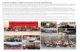 French Students Explore Broome County and Beyond French Exchange 20174.pdf · CV French teacher Mrs. Amber Henyan, or “Madame Henyan”, is the director of the American part of