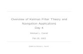 Overview of Kalman Filter Theory and Navigation ...Overview of Kalman Filter Theory and Navigation Applications Day 4 Michael L. Carroll Feb 25, 2003 °c 2003 by Michael L. Carroll