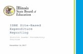ISBE Site-Based Expenditure Reporting€¦ · Bob Green –superintendent, Collinsville CUSD 10 Rich Haglund –chief operating officer, Illinois Network of Charter Schools Lindsey