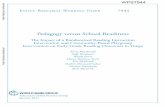 Pedagogy versus School Readiness - World Bank · 2006-10-30 · January 2017. WPS7944. Public Disclosure Authorized Public Disclosure Authorized ... an understanding of the relationship