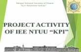 PROJECT ACTIVITY OF IEE NTUU “KPI” · Structure of IEE NTUU “KPI”: Departments 1. Electric Power Supply Department 2. Heat Power Engineering and Energy Supply Department 3.