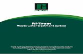 Ri-Treat · When you purchase a Ri-Treat waste water treatment system, you receive: • A mono cast Ri-Treat system in one of three sizes: 3250, 4250, or 4500. • A Lowara DIWA or