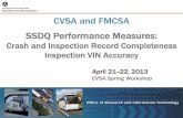 CVSA and FMCSA SSDQ Performance Measures...CVSA and FMCSA Office of Research and Information TechnologyOffice of Research and Information Technology Introduction Candy Brown Presenter,