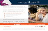 women wealth - CreativeOne · With CreativeOne’s turnkey Women & Wealth seminar, you can address these planning gaps, how to overcome them and emphasize the importance of creating