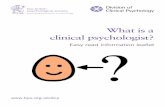 What is a clinical psychologist? · Dr Joanna Latham, Clinical Psychologist, Lancaster University Doctorate of Clinical Psychology. Dr Ian Smith, Consultant Clinical Psychologist