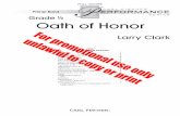 Grade ½ Oath of Honor - listeninglab.stantons.com · Oath of Honor is a majestic piece that should bring about the feeling of pride with its ceremonial and celebratory nature. The