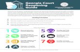 Georgia Court Reopening Guide Judicial Council …...paper towels at all times. o Post signage limiting restroom capacity to facilitate social distancing. o Prohibit the use of water