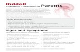 Parents - Riddellcontent.riddell.com/.../uploads/...for-Parents1.pdf · Concussion Information for Parents Concussions are traumatic brain injuries that must be taken seriously. Concussions