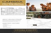 CAMBRIA...• clubhouse • swimming pool • eco-friendly appliances • pet friendly • smoke free • arcona athletic club • private meeting room mech. living. 16'x14' patio