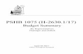 2017-19 Capital Budget - PSHB 1075 Summary - House Chair ...leap.leg.wa.gov/leap/Budget/Detail/2017/hcSummaryDocs_0407.pdf2017‐19 CAPITAL BUDGET AND 2017 SUPPLEMENTAL BUDGET PROPOSED