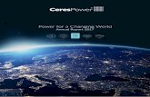 Power for a Changing World · 2020-03-03 · LOW-CARBON WORLD Further improving our technology and expanding our offering FLEXIBLE TECHNOLOGY FOR A CHANGING WORLD SteelCell™ as