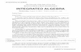 INTEGRATED ALGEBRA · 2018-05-10 · Use this space for computations. Integrated Algebra – August ’11 [7] [OVER] 15 The data in the table below are graphed, and the slope is examined.