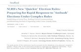 NLRB's New Quickie Election Rules: Preparing for Rapid Response …media.straffordpub.com/products/nlrbs-new-quickie... · 2015-06-12 · New NLRB Election Rules > New NLRB rules