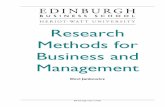 Research Methods for Business and Management...Research Methods for Business and Management Edinburgh Business School v Contents Module 1 Research Methods and Dissertations 1/1 1.1