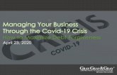 Managing Your Business Through the Covid-19 Crisis · Bradford G. Carlson Partner, Tax Gray, Gray & Gray 781.407.0300 bcarlson@gggcpas.com. 5 The CARES Act instituted the Paycheck
