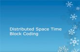 Distributed Space Time Block Coding · 2019-01-18 · Slides Division: Introduction Space Time Block Codes ... 2 × T 1 matrices A i and B i are called dispersion matrices. STBCs