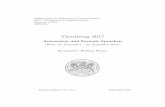 Theorietag 2017 · 2018-03-06 · Technical Reports Mathematics/Computer Science FB IV - Department of Computer Science University of Trier 54296 Trier Theorietag 2017 Automaten und