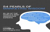 54 pearls of marketing wisDom - ... 1 54 pearls of marketing wisDom share this ebook! 54 pearls of marketing