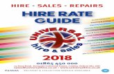 HIRE SALES HIRE RATE GUIDE · HIRE RATE GUIDE DELIVERY & COLLECTION SERVICE AVAILABLE 01865 450 000 14 Pony Road, Horspath Industrial Estate, Cowley, Oxford OX4 2RD sales@universalhire.co.uk