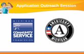 Application Outreach Session - Michigan · 2016-09-07 · • Public Allies • Reformed ... Recruitment: Advertising Job Fair Fee 0 75 75 CATEGORY Totals 0 1,115 1,115 SECTION Totals