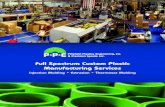 Full Spectrum Custom Plastic Manufacturing Services · 2017-01-16 · Injection Molding Do you need custom plastic parts? For large quantities and fast turnaround or specialized,