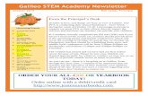 Galileo STEM Academy Newsletter...Dear Parents of 8th Grade Students, You may have heard from your student that 8th graders at Galileo are no longer doing PACE. This is correct but