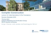 Compiler Construction - Lecture : [1ex] Summer Semester ... · Lecture 16: Code Generation II (The Translation) Summer Semester 2016 Thomas Noll Software Modeling and Veriﬁcation