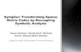 Sympiler: Transforming Sparse Matrix Codes by Decoupling ... · Sympiler: Transforming Sparse Matrix Codes by Decoupling Symbolic Analysis Kazem Cheshmi 1, Shoaib Kamil 2, Michelle