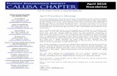 April 2016 Newsletter - StarChapter · April 2016 Newsletter Visit the chapter website at . April President’s Message . As I am coming near the end of my term as President of the