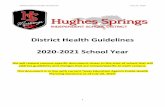 District Health Guidelines 2020-2021 School Year Health... · 2020-07-20 · HSISD District Health Guidelines July 20, 2020 . 1 . District Health Guidelines . 2020-2021 School Year