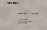 RIPE NCC Update · Axel Pawlik | RIPE NCC Services WG, RIPE 76 | 16 May 2018 3 From the Financial Report 2017 • Financial Overview: - Total expenses were 2% lower than budgeted