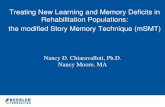 Treating New Learning and Memory Deficits in ...kesslerfoundation.org/sites/default/files/2019-08/Chiaravalloti_Nancy_mSMT_18...Studies on the mSMT • MS • Multiple Sclerosis and
