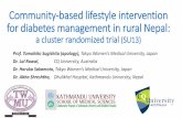 Community-based lifestyle intervention for diabetes ... · Source: Nepal NCDI Poverty Commission, 2018 • NCDs and injuries are attributable to over 2/3 death in Nepal • Diabetes
