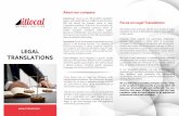 LEGAL TRANSLATIONS · About our company Focus on Legal Translations Experienced: itlocal is an ISO-Certified translation agency with global offices in California and Romania, that