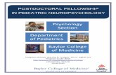 Psychology Section Department of Pediatrics Baylor College ...media.bcm.edu/documents/2017/a1/np...of this brochure). Fellows may also participate in multidisciplinary clinics/staffings