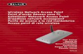 Wireless Network Access Point Point d'accès …cache-waves so you can be sure that your data is secure. The optional encryption feature allows you to encrypt at 64 bits or 128 bits