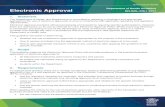 Electronic Approval Guideline - Queensland Health · Online forms include, for example: workflow approvals in applications, such as leave approvals in a self-service HR system. This